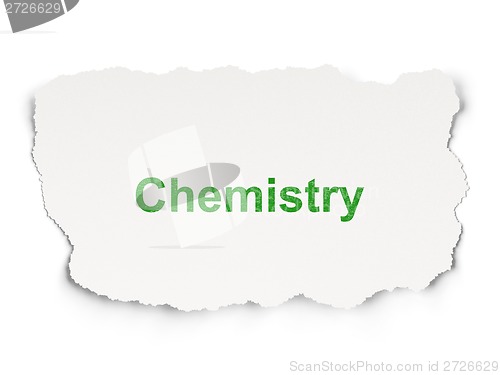 Image of Education concept: Chemistry on Paper background