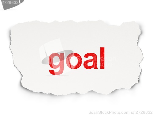 Image of Advertising concept: Goal on Paper background