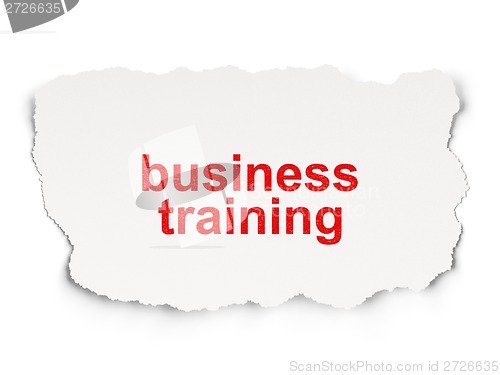 Image of Education concept: Business Training on Paper background