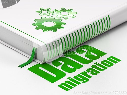 Image of book Gears, Data Migration on white background