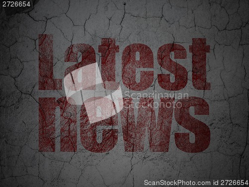 Image of Latest News on grunge wall background