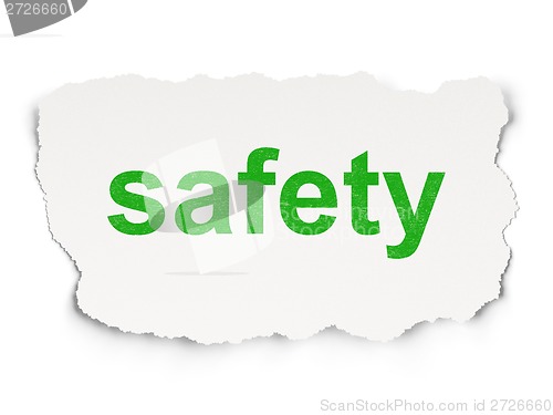 Image of Protection concept: Safety on Paper background