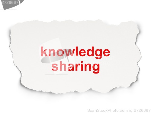 Image of Education concept: Knowledge Sharing on Paper background