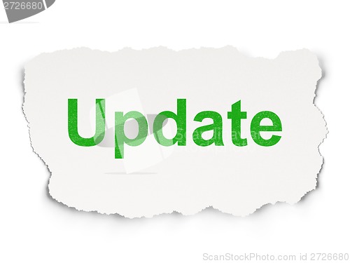 Image of Web design concept: Update on Paper background