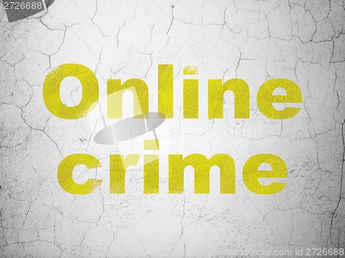 Image of Protection concept: Online Crime on wall background