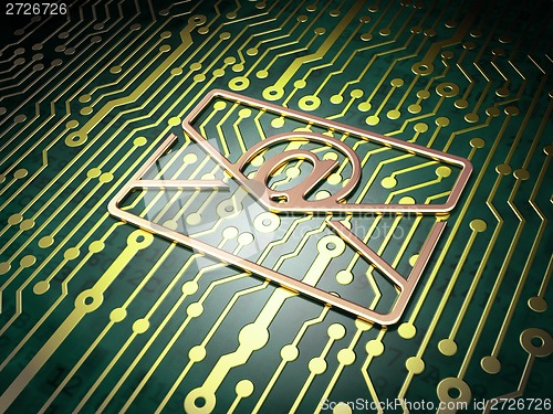 Image of Business concept: Email on circuit board background