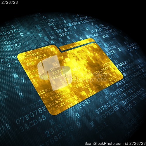 Image of Finance concept: Folder on digital background