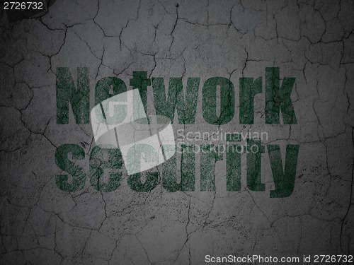 Image of Privacy concept: Network Security on grunge wall background