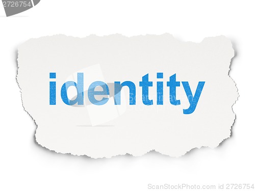 Image of Privacy concept: Identity on Paper background