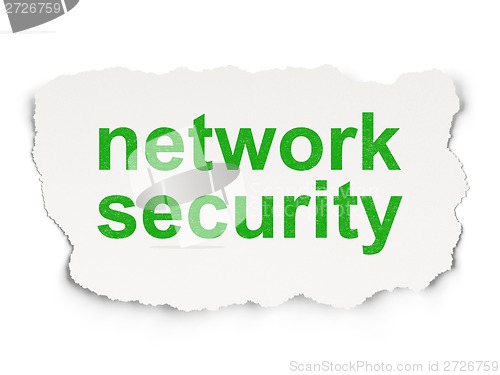 Image of Protection concept: Network Security on Paper background