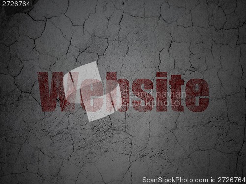 Image of Web development concept: Website on grunge wall background