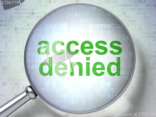 Image of Privacy concept: Access Denied with optical glass