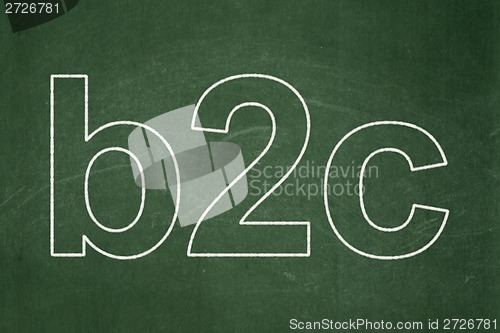 Image of Finance concept: B2c on chalkboard background