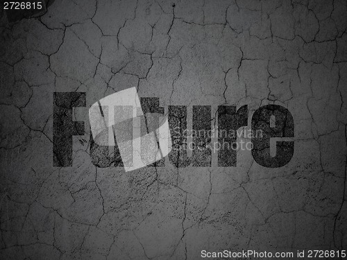 Image of Timeline concept: Future on grunge wall background