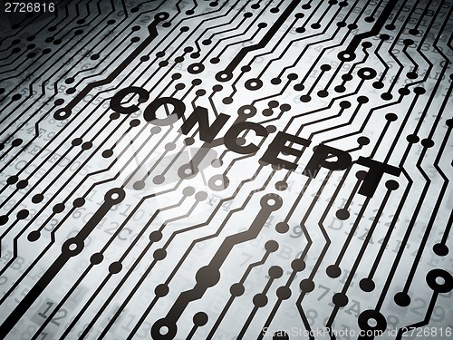 Image of Marketing concept: circuit board with Concept