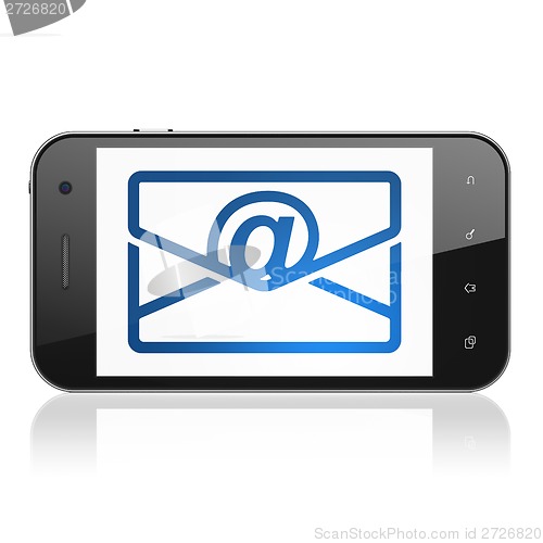 Image of Finance concept: Email on smartphone