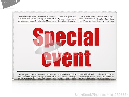 Image of Finance concept: newspaper headline Special Event
