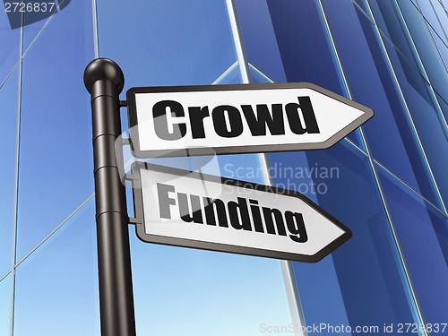 Image of Finance concept: sign Crowd Funding on Building background