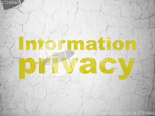 Image of Security concept: Information Privacy on wall background