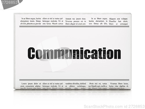 Image of Advertising concept: newspaper headline Communication