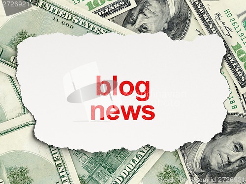 Image of Blog News on Money background