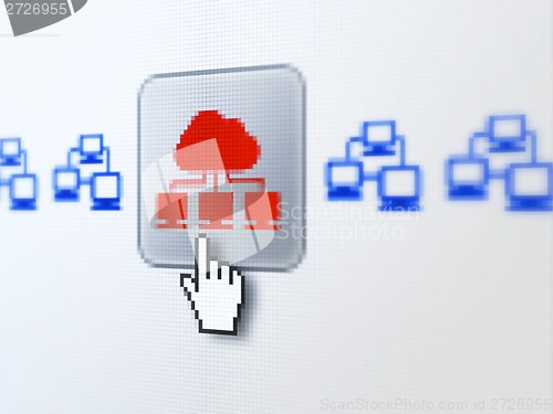 Image of Cloud technology concept: Cloud Technology on digital computer screen