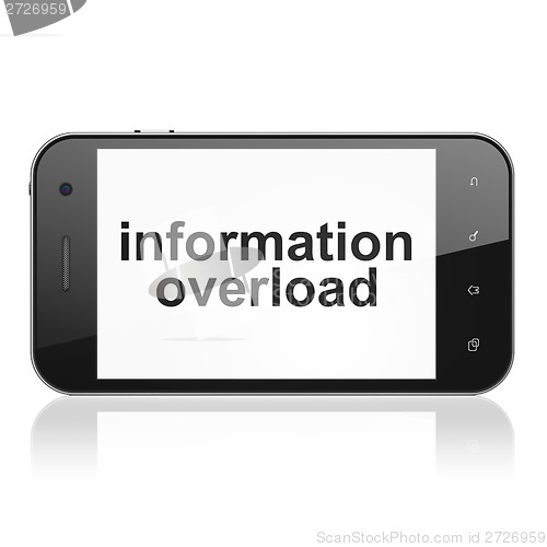 Image of Data concept: Information Overload on smartphone