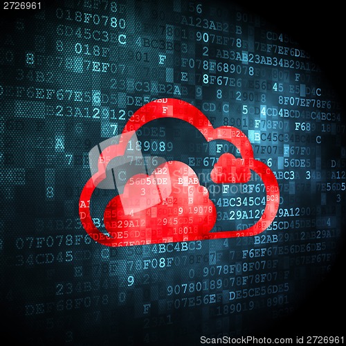 Image of Technology concept: Cloud on digital background