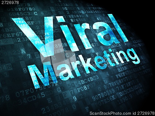 Image of Advertising concept: Viral Marketing on digital background