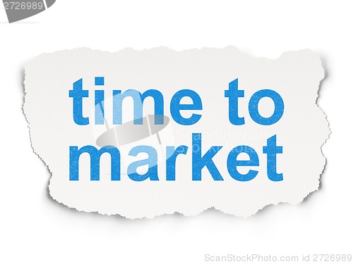 Image of Time to Market on Paper background
