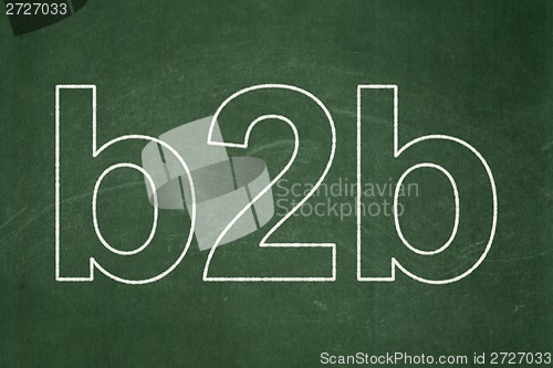 Image of Business concept: B2b on chalkboard background