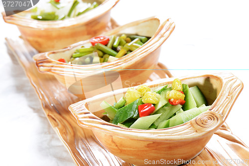 Image of Chinese Food: Salad made of cucumber and garlic sprout