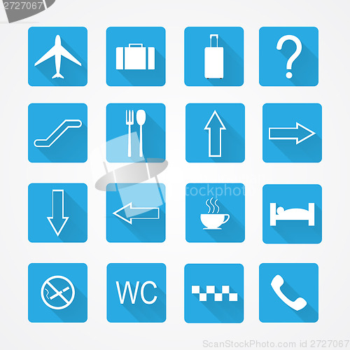Image of Airport icons - pictogram set