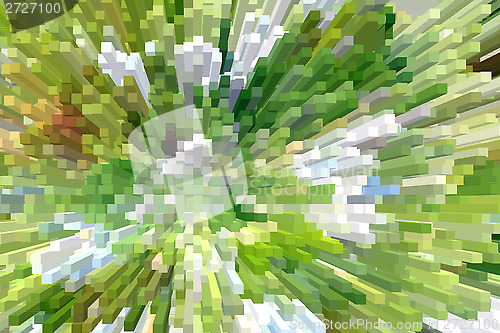 Image of white and green explosion