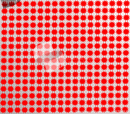 Image of pattern from red shapes like laces