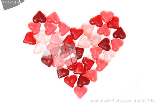 Image of candy sweet hearts as valentine background