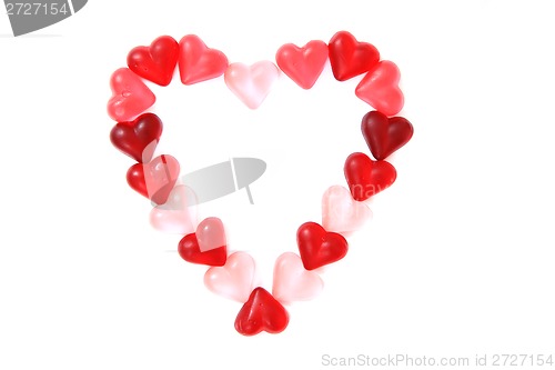 Image of candy sweet hearts as valentine background