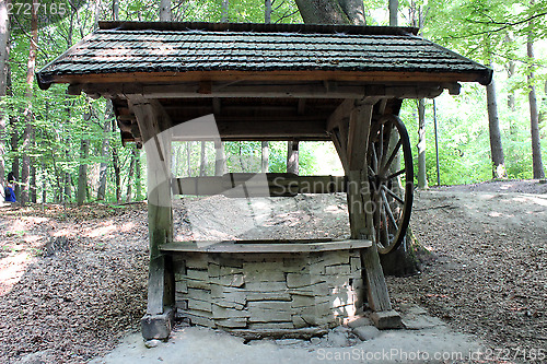 Image of artesian well in Transcarpathian Ukrainian village