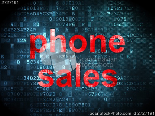Image of Marketing concept: Phone Sales on digital background