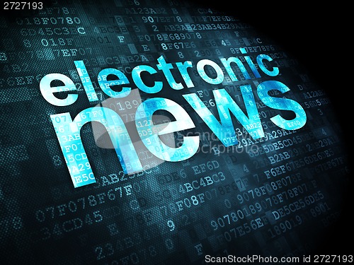Image of News concept: Electronic News on digital background