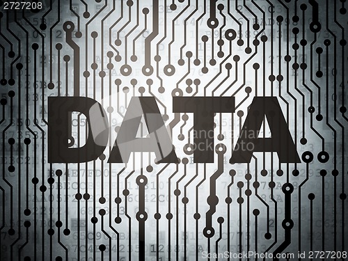 Image of Information concept: circuit board with Data