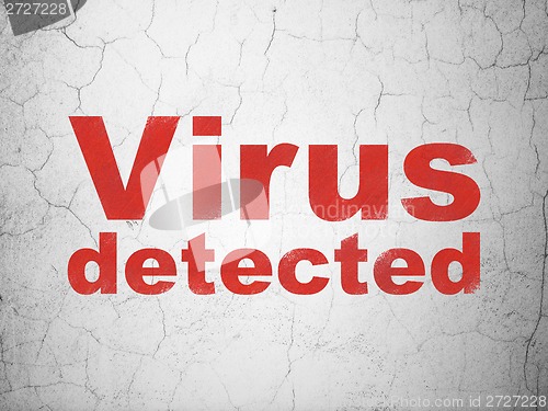 Image of Privacy concept: Virus Detected on wall background