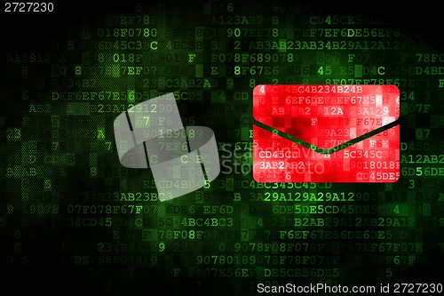 Image of Finance concept: Email on digital background