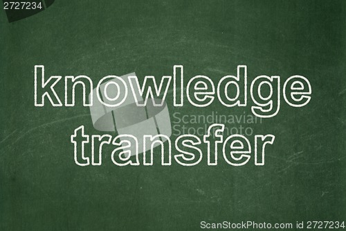 Image of Education concept: Knowledge Transfer on chalkboard background