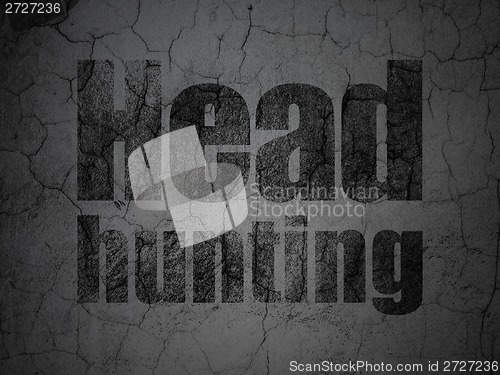Image of Business concept: Head Hunting on grunge wall background