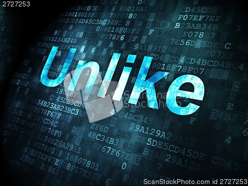 Image of Social network concept: Unlike on digital background