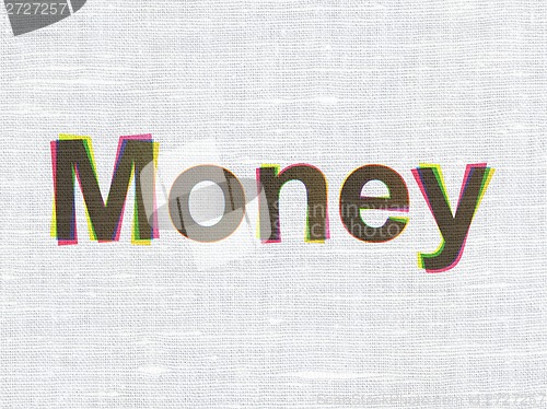 Image of Business concept: Money on fabric texture background