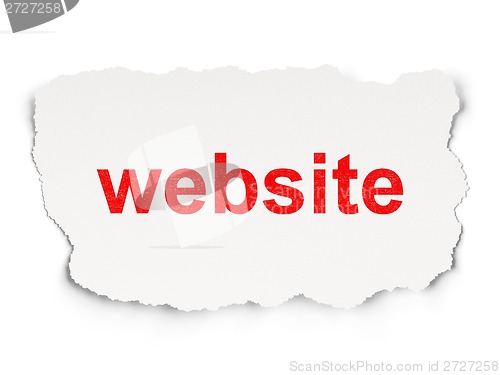 Image of Web design concept: Website on Paper background