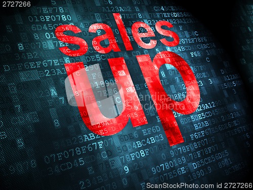 Image of Marketing concept: Sales Up on digital background