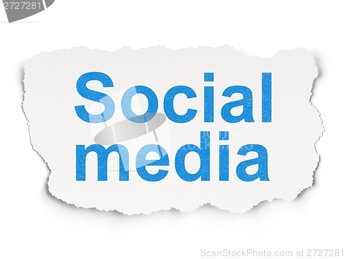 Image of Social network concept: Social Media on Paper background